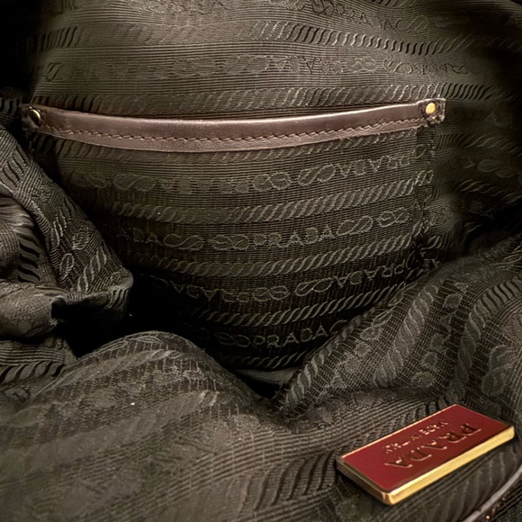 Prada Gaufre Rich Burgundy and Dark Plum Satchel
(No strap) - Picture 11 of 15